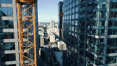 Urban Construction Crane View