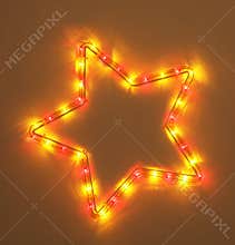 Colorful five-pointed star