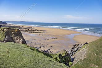 View from Sandymouth to Northcott coastal path