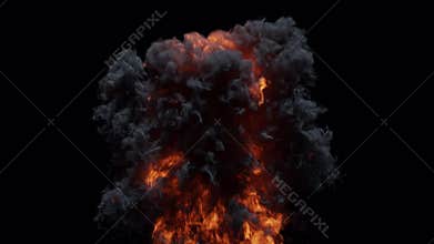 Fire explosion element - vertical explosion