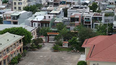 Vietnam Danang 05.12.2025 view from the window in the hotel on multi-storey buildings hotels private white buildings