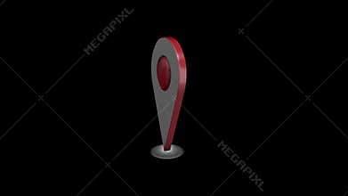 3D Map Location Icon Animation Loop