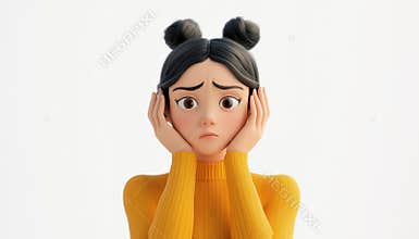 Woman Experiencing Anxiety And Fears