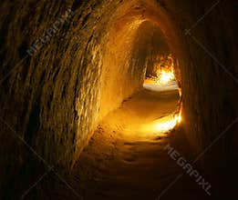 Cu Chi tunnel with underground dug out