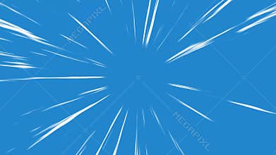 Blue Anime Speed Lines Background Animation for Action and Motion Effects