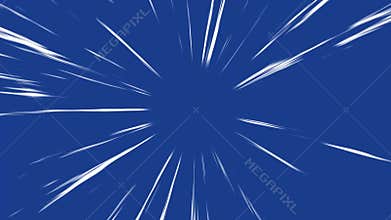 Blue Anime Speed Lines Background Animation for Motion and Impact FX