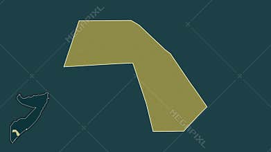 Jubbada Dhexe, Somalia, extruded and isolated. Pattern