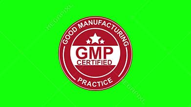 Animated GMP Certified Badge for Product Safety and Manufacturing Compliance