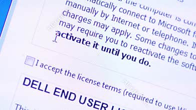 Accepting software license terms