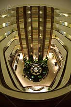 The unique indoor view of Hyatt Regency, Bandung, Indonesia