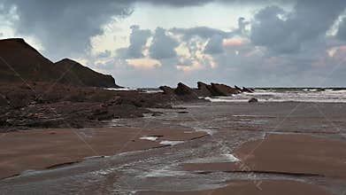 Dawn view over Crackington Haven in Cornwall