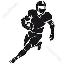 American football player, silhouette