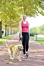 Walking with dog