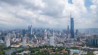 Aerial Time Lapse of Kuala Lumpur City View Skyline