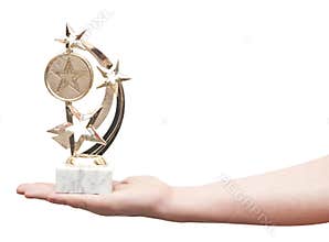 Star award with space for text