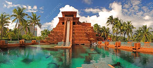 Leap of Faith Waterslide at Atlantis resort Bahamas
