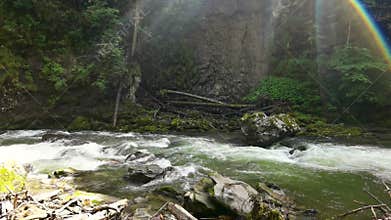 River Breitach in a gorge at Breitachklamm