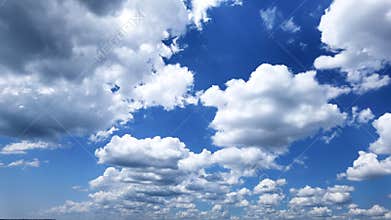Stunning moving fluffy clouds