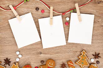 Blank christmas photo frames