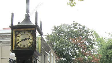 Historic Gastown with Steam Clock in Vancouver BC Canada