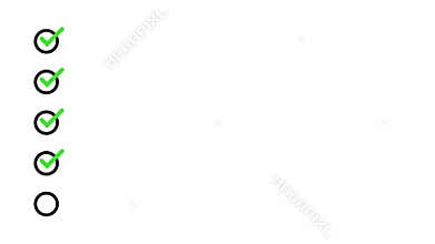 Animated Checkbox with Green Tick Appearing in Circles and Squares