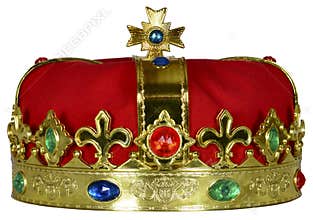 Royal King or Queen Crown with Jewels isolated