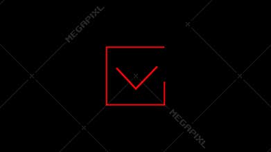 Checkmark sign icon animation.