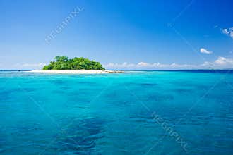 Tropical island vacation paradise