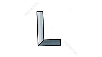 Animated L shape metal ruler