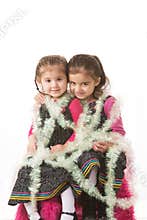 Girls in tinsel