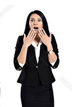Young woman surprised