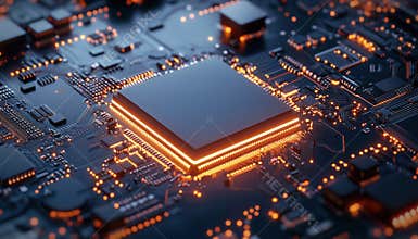 Motherboard System Chip With Illuminated Cpu