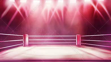 Pink Boxing Ring Spotlight