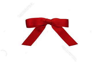Red Bow Isolated on White