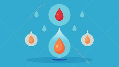 Infusion Drops Visualize drops infused with exosomes falling onto a glowing smooth surface symbolizing hydration and