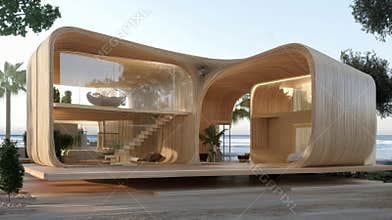 Innovative Sustainable Architecture Showcases Ecofuture Principles With Renewable Biomaterials in a Smart City