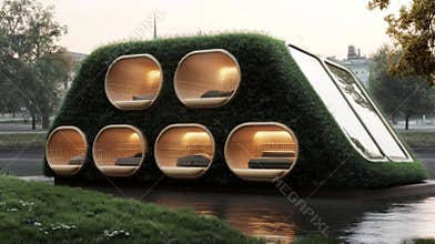 Innovative Architecture Showcases Ecofriendly Design in a Smart City Environment Emphasizing Sustainability and