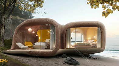 Innovative Coastal Residence Showcases Ecofriendly Design Principles in a Serene Beach Setting, Emphasizing