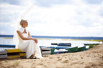 Bride in wedding dress