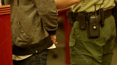 Male Handcuffed In Court