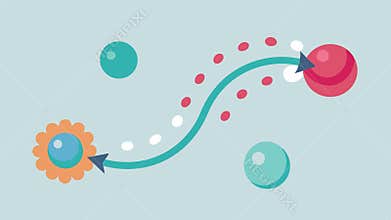 Molecular Dance Illustrate molecules of elastin and collagen twirling around exosomes as if engaged in a dance