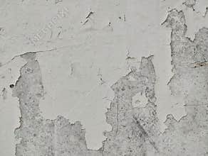 Abstrack old white wall with peeling paint weathered texture background