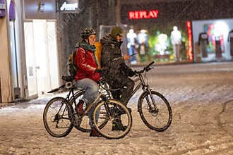Pedaling Through the Snow
