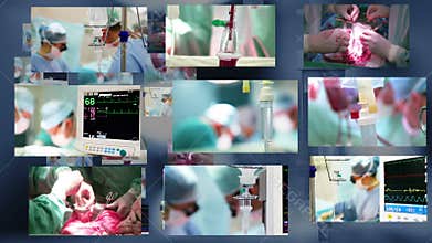 Medical montage. Surgery