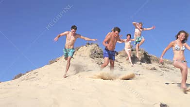 Group of teenage friends appear