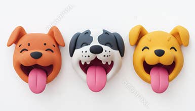 Various Animal Faces Expressing Different Emotions