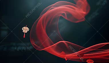 Mystical Red Silk Draped Dance