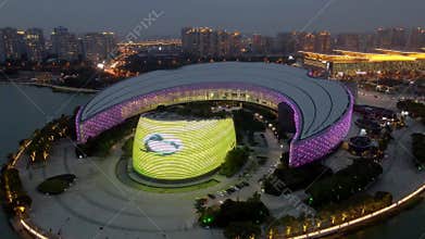 Aerial view of Suzhou Cultural and Arts Center