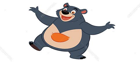 Baloo the Bear Mid Dance Swaying Belly and Raised Claws