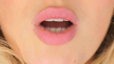 Woman asking for a kiss